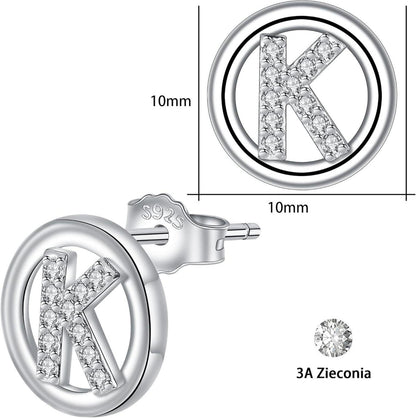 Buchstaben Ohrringe Silber 925 Initiale Alphabet Schmuck Mädchen