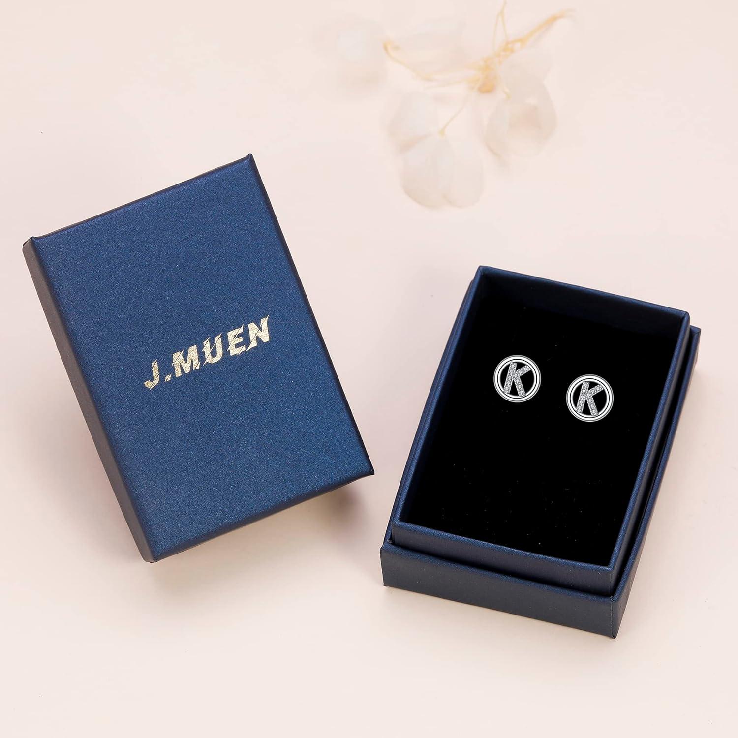 Initialen Ohrringe Silber 925 Mädchen Alphabet Buchstaben Geschenk
