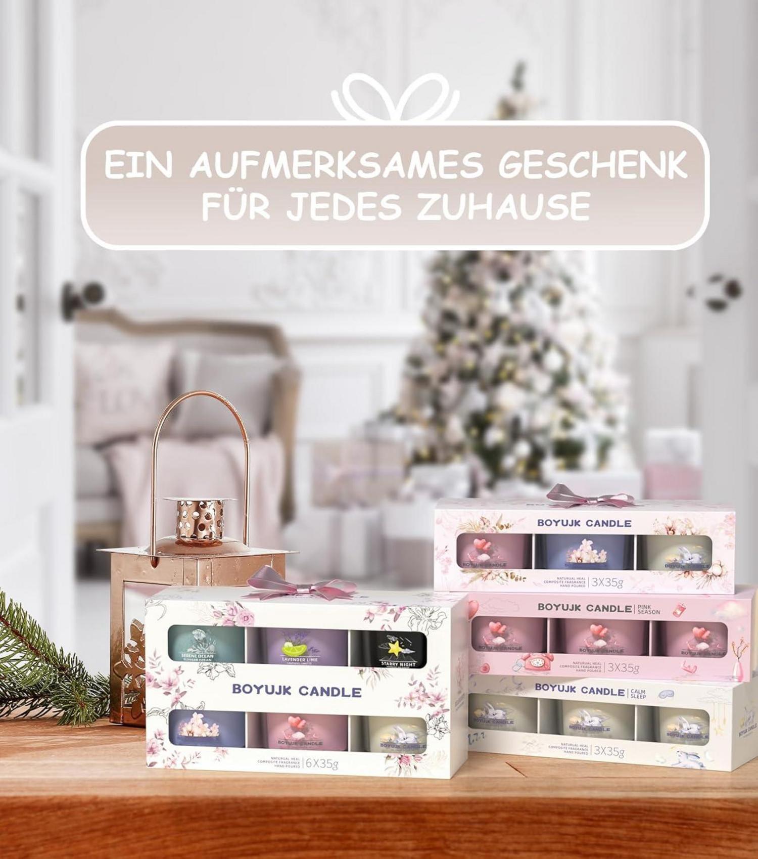 Schlafkerzen Set Lavendel Kamille | Entspannungsgeschenke für Frauen