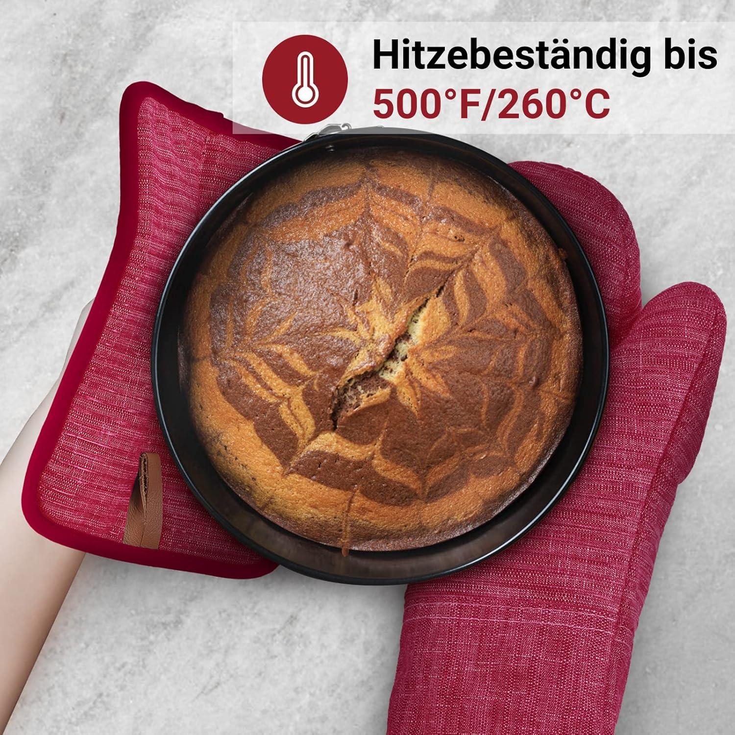 Topflappen und Ofenhandschuhe Set Hitzebeständig Silikon
