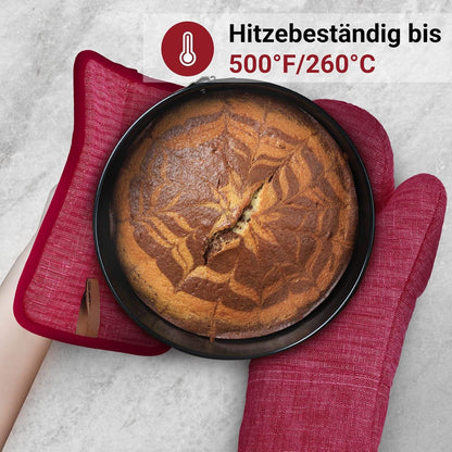 Topflappen und Ofenhandschuhe Set Hitzebeständig Silikon