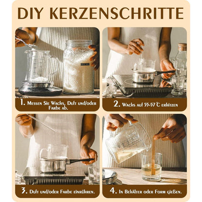 Bio Sojawachs für Kerzen 1kg Premium kerzenwachs zum gießen