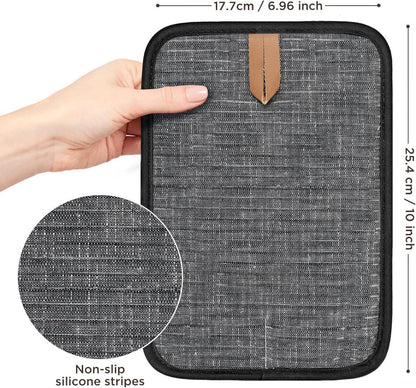 Topflappen Set Ofenhandschuhe Hitzebeständig Silikon Grau 4er - BONTHEE