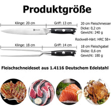 Messerset mit Fleischmesser 20 cm Fleischgabel 18 cm