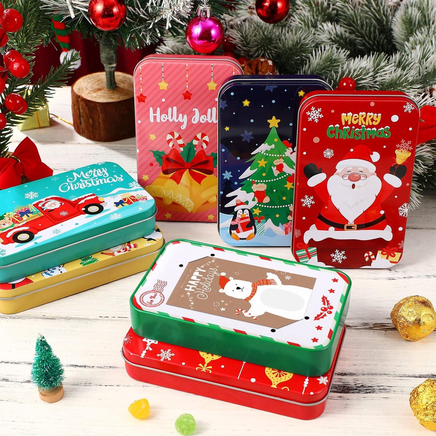 8er Set Weihnachtskartenhalter Geldgeschenk Dosen Weihnachtsmuster