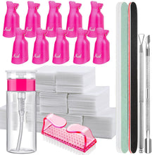 Nagellackentferner Werkzeuge Nagel Clips Kappen Set Nagelbürste 100ML