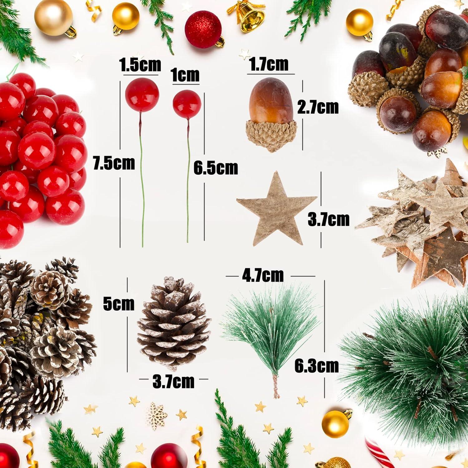 108-teiliges Weihnachtskranz Bastelzubehör Beeren