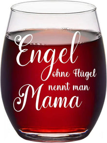 Weinglas mit Mama Spruch 15-Unzen Glas Engel Mama Muttertagsgeschenk