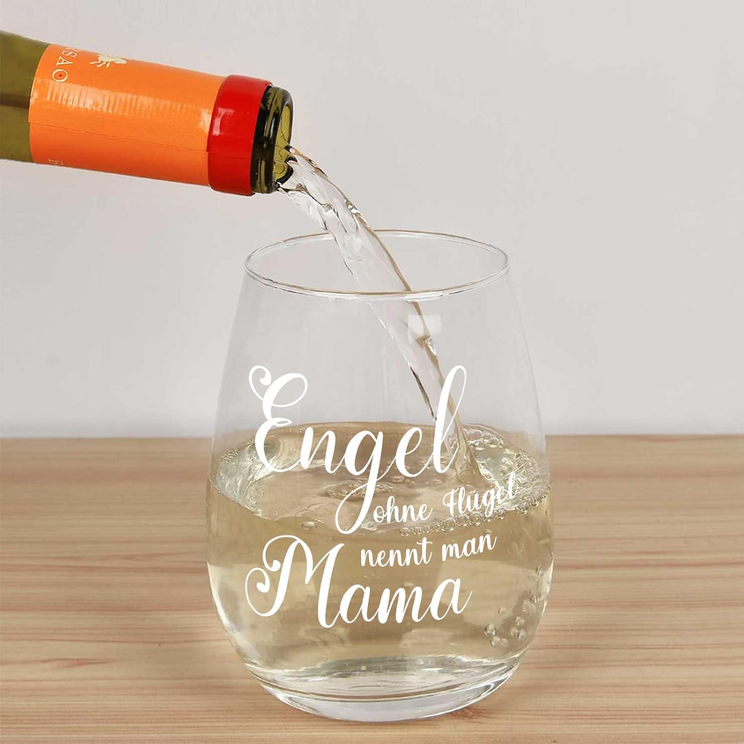 Weinglas Engel ohne Flügel Mutter Mama Geschenk 450ml