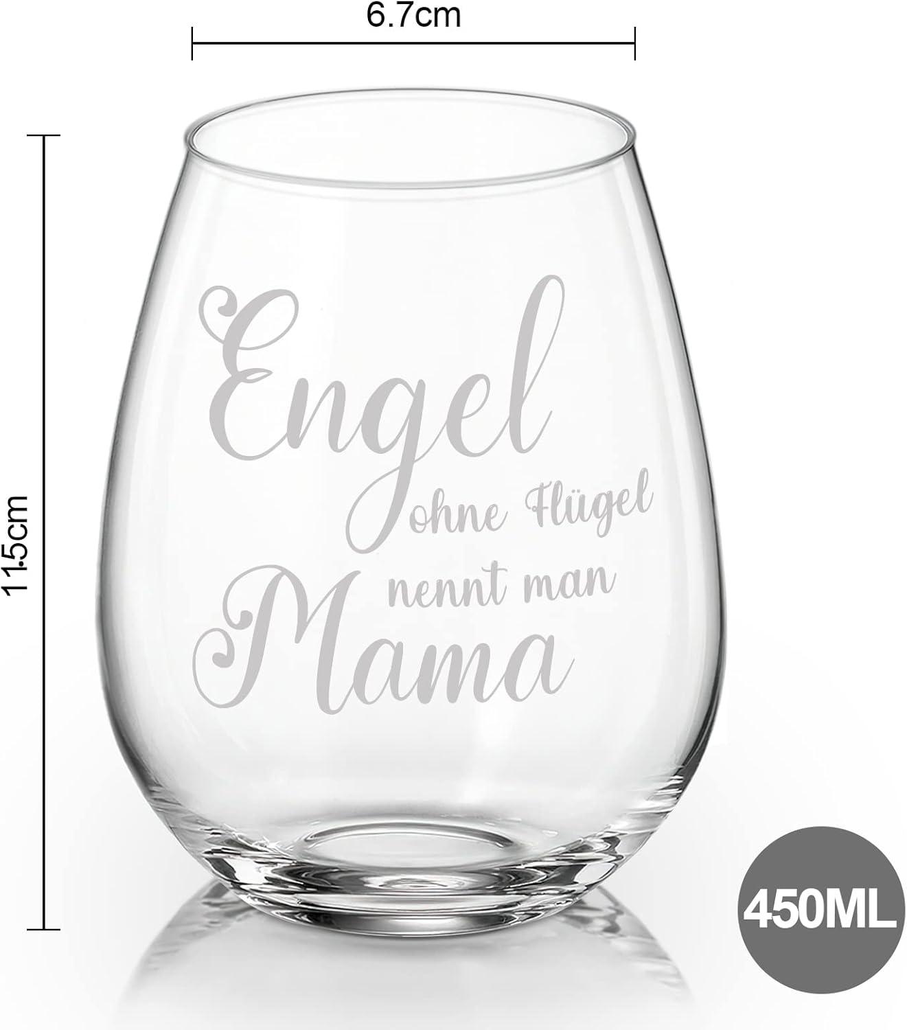 Muttertagsgeschenk Weinglas 450ml für Mama - Geschenk zum Geburtstag & Muttertag