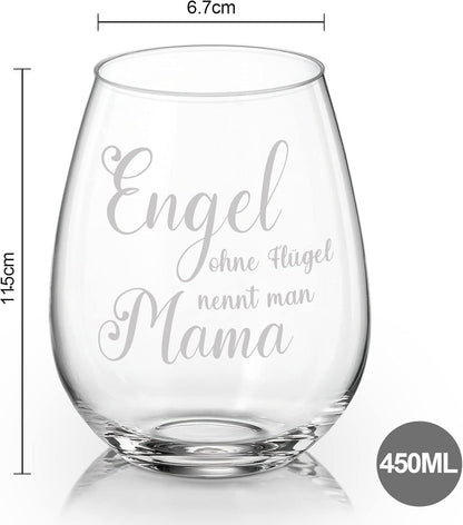 Muttertagsgeschenk Weinglas 450ml für Mama - Geschenk zum Geburtstag & Muttertag