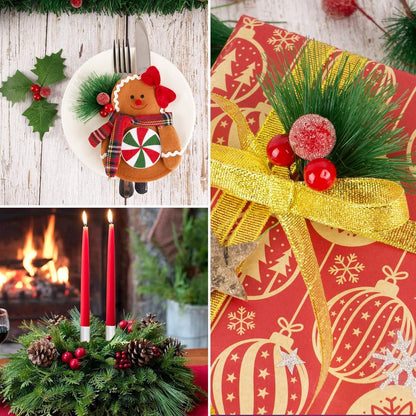 108-teiliges Weihnachtsdeko Bastelset DIY Handwerk Türkranz Adventskranz