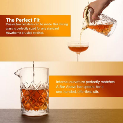 Premium Kristall Cocktailrührglas 18oz Zubehör für Barkeeper