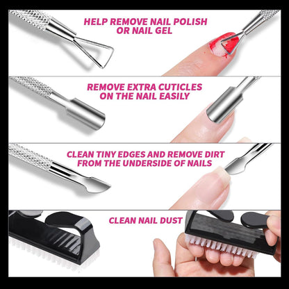 Nagellackentferner Set Clips Wattepads Gelnägel Hautschieber Feile
