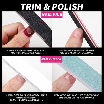 Professionelles Nagellackentferner Werkzeug Set für Gelnägel, Edelstahl Clips, Wattepads & Zubehör