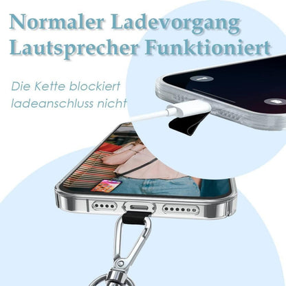 Handykette Schwarz Umhängen Schlüsselband Einstellbar 160cm
