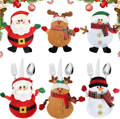 Weihnachts Bestecktaschen Set Weihnachtsdeko für Tischatti