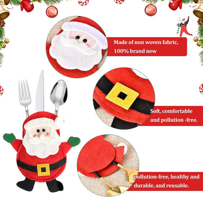 Weihnachts Bestecktaschen Set Weihnachtsdeko für Tischatti