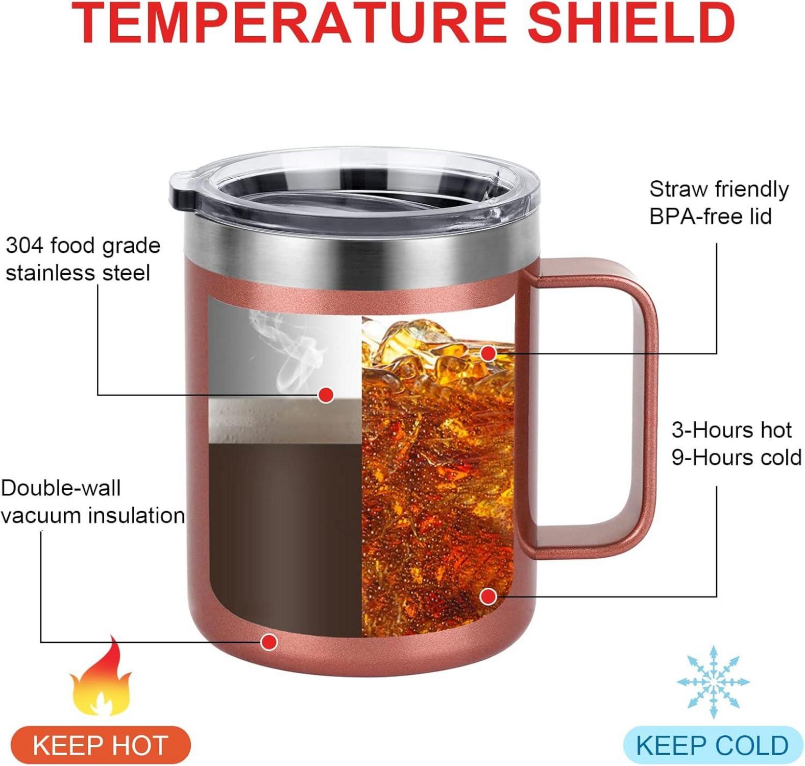 Livole Tasse Beste Chefin Geschenk 350ml Edelstahl Becher Roségold