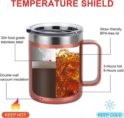 Livole Tasse Beste Chefin Geschenk 350ml Edelstahl Becher Roségold