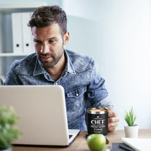 Chef Geschenk Tasse 350ml Edelstahl Kaffeebecher Schwarz