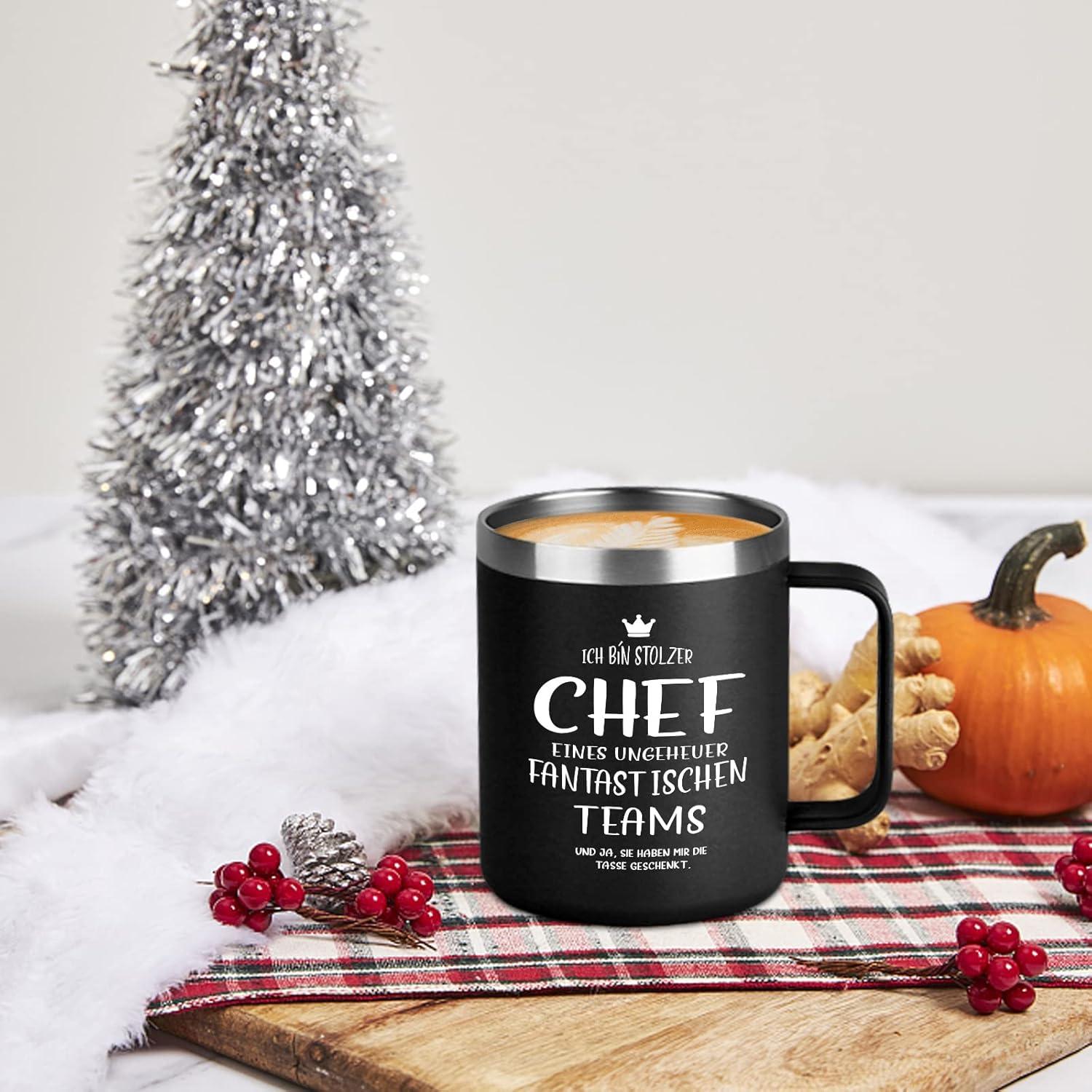 Isolierter Weinbecher Edelstahl 12oz Schwarz mit Strohhalm