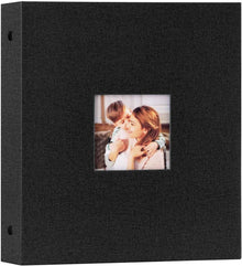 Fotoalbum Leinen Einsteckalbum 13x18 cm Schwarz 200 Fotos