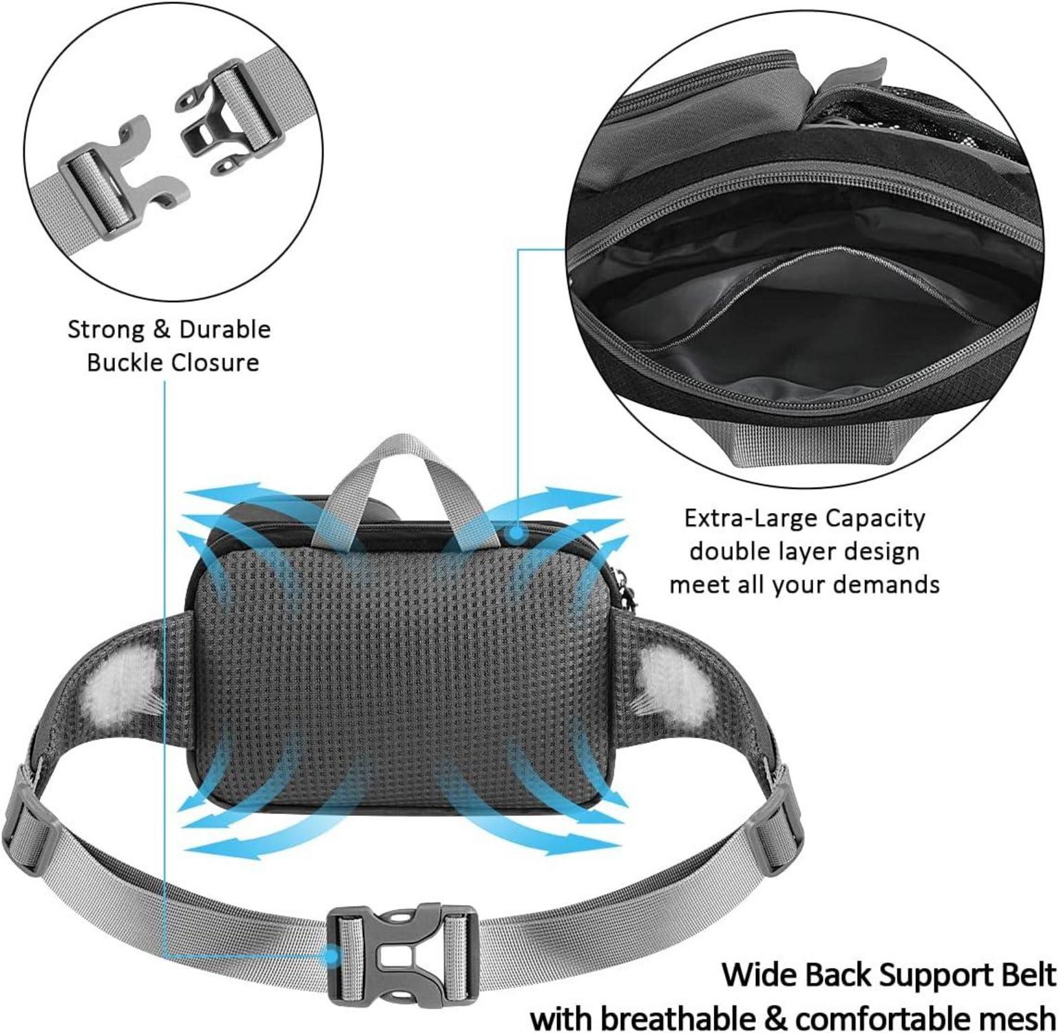 ETACCU Joggingleine Hunde mit Bauchgurt, Elastische Reflektierende Laufleine 124-180 cm