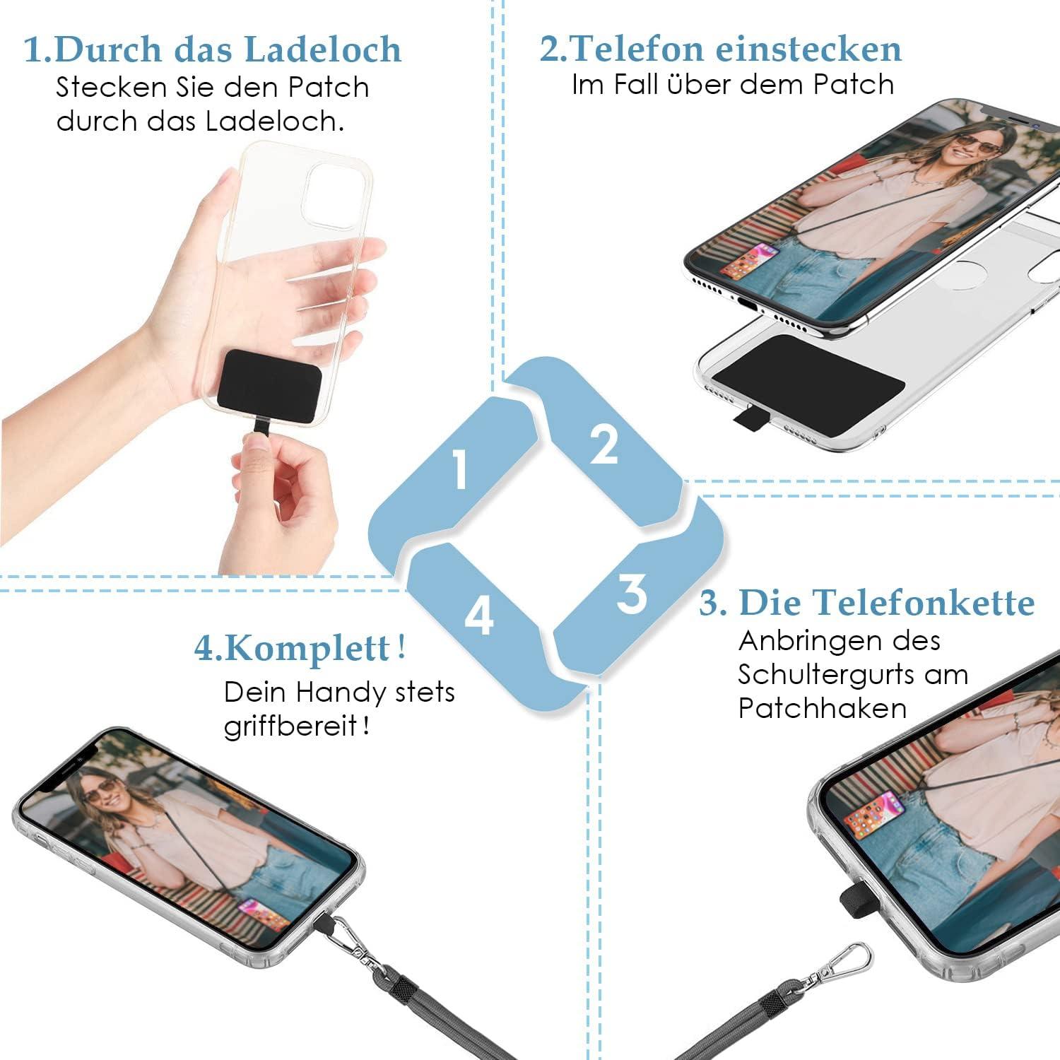 Handykette zum Umhängen Einstellbar Schlüsselband Apfelgrün