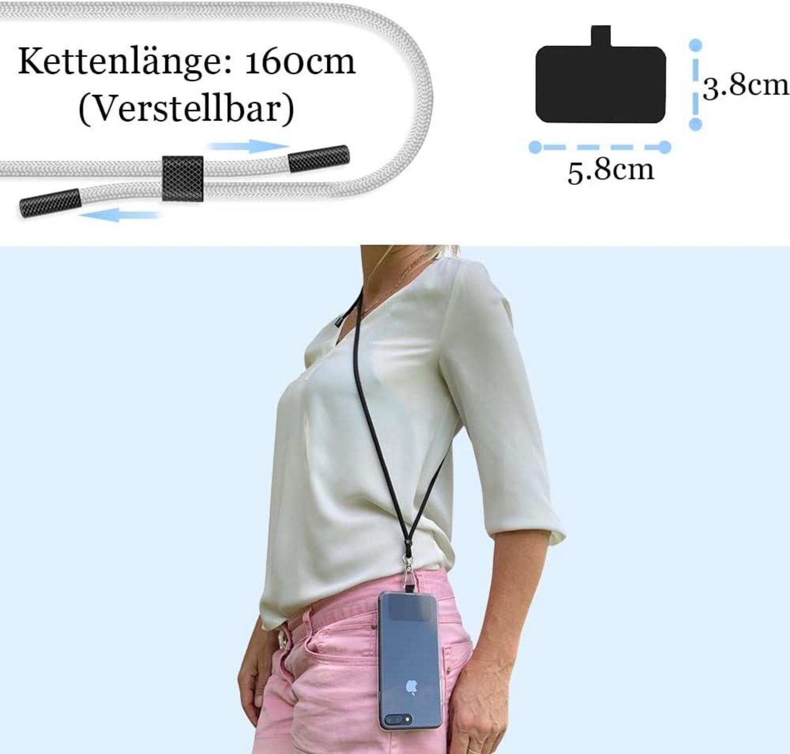 Handykette Umhängeband Schlüsselband Smartphone Universal Grün