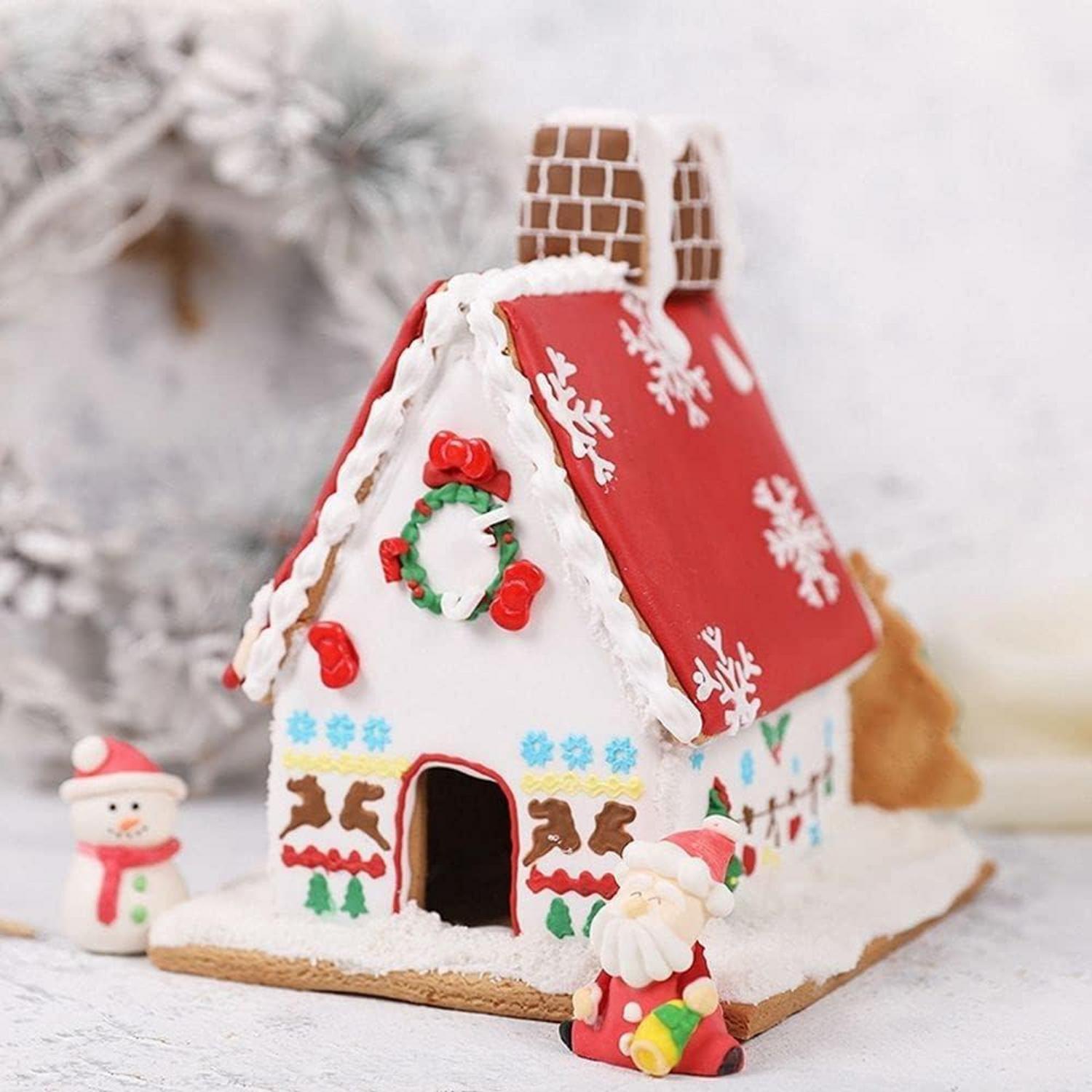 Weihnachtskeksausstecher Set Edelstahl Lebkuchenhaus Rentier Schlitten