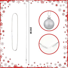Haken Weihnachtsbaumschmuck Christbaumkugel 200 Stück Silber