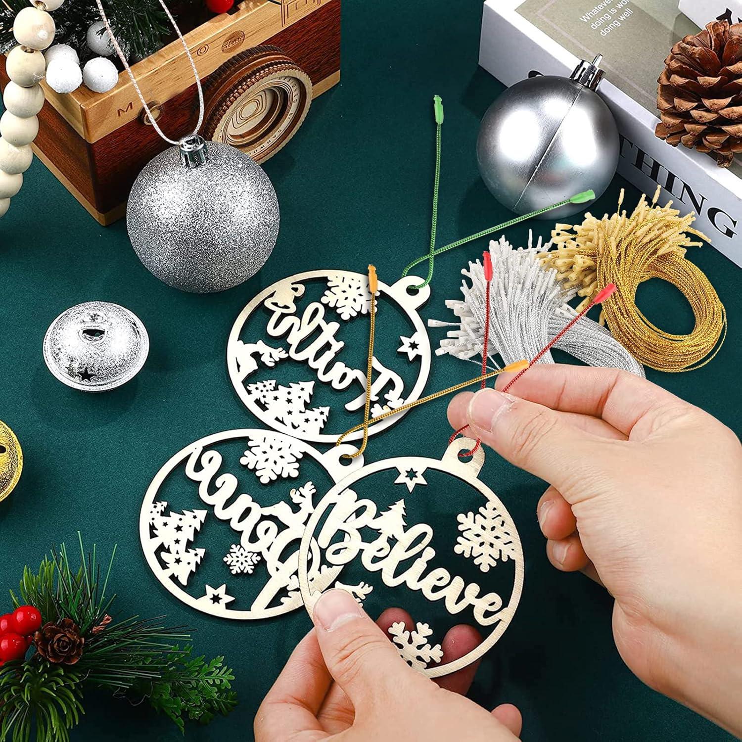 Surflyee 200 Stück Haken Weihnachtsbaumschmuck Christbaumkugel Silber