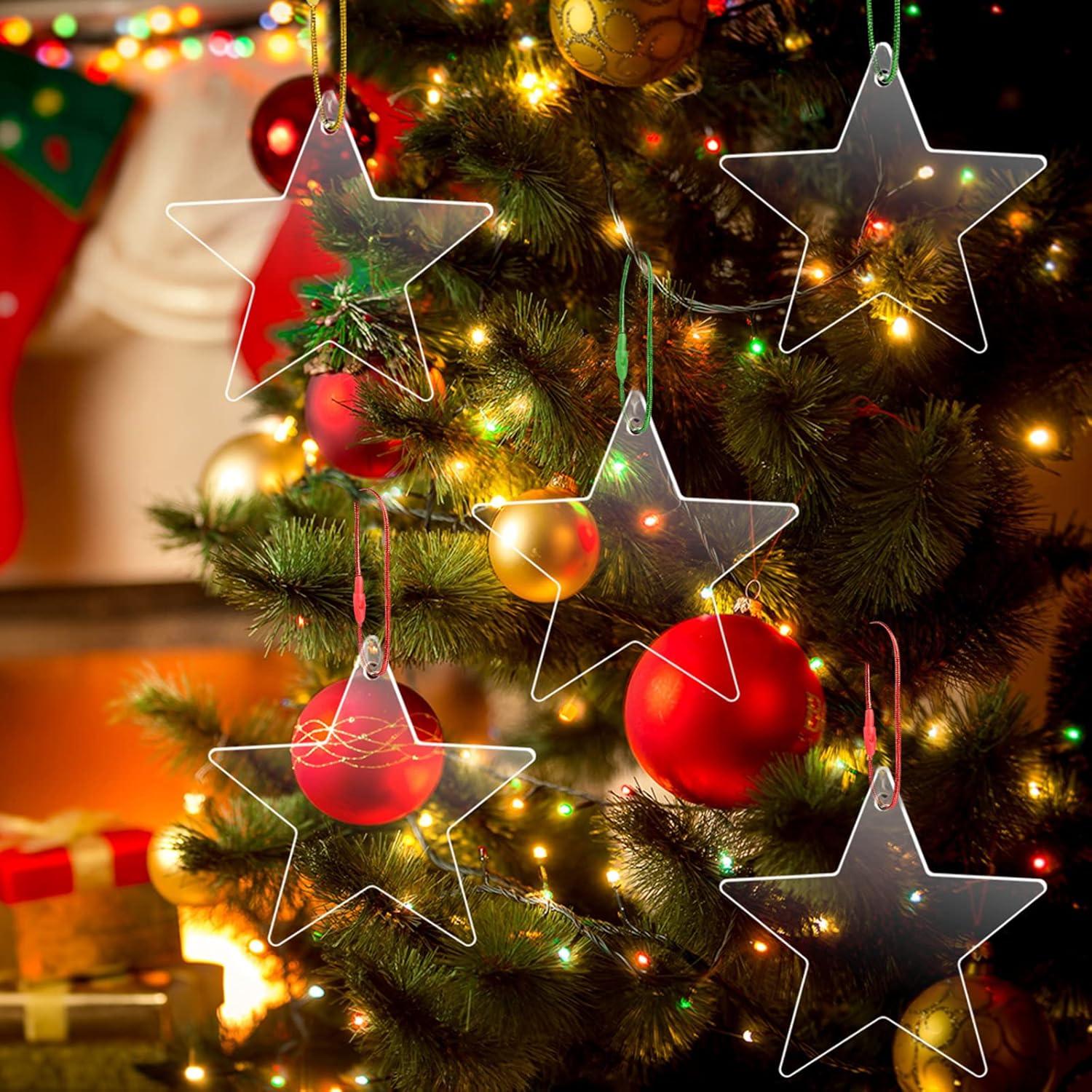 200x Weihnachtsbaum Haken für Kugelanhänger Dekoration Silber