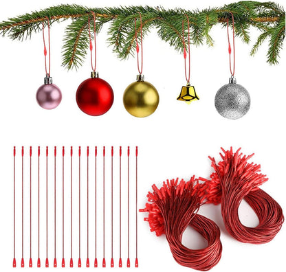 Weihnachtsdeko Haken Set 200 Stück Christbaumschmuck Rot