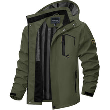 Herren Outdoorjacke leicht wasserabweisend Armeegrün