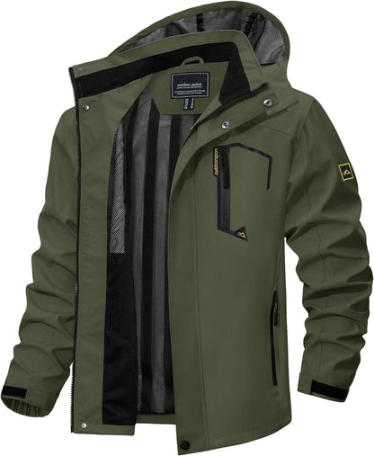 Outdoorjacke Herren Leicht Wasserabweisend Wanderjacke mit Kapuze