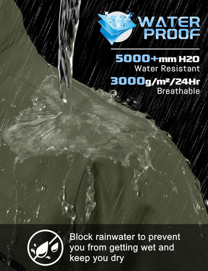 Outdoorjacke Leicht Wasserabweisend Wanderjacke mit Abnehmbarer Kapuze