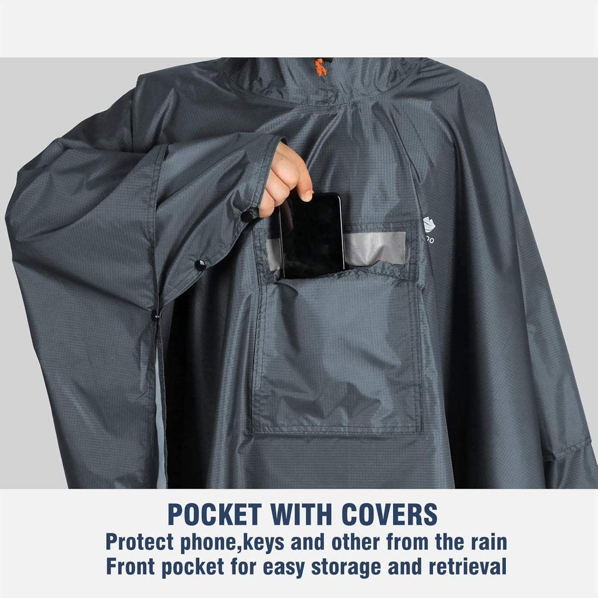 Leichter Wasserdichter Regenponcho mit Kapuze für Outdoor & Camping