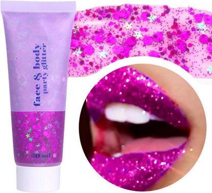 Glitter Gel Sequin Shimmer Body Face Hair Makeup Holographic Powder