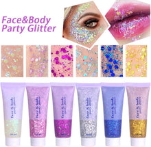 Holographic Chunky Glitter Gel for Face Body Nails 50ml in