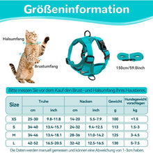 Verstellbares Katzengeschirr Ausbruchsicher mit Leine Set