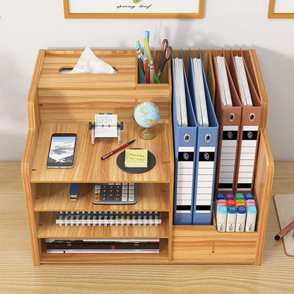 Holz Schreibtisch Organizer – A4 Papier & Büro Aufbewahrung