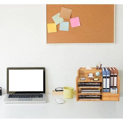 Holz Schreibtisch Organizer – A4 Papier & Büro Aufbewahrung