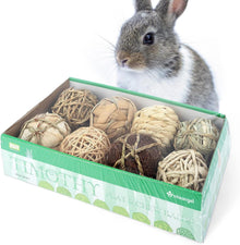 Natürliches Kauspielzeug für Kleintiere (8er