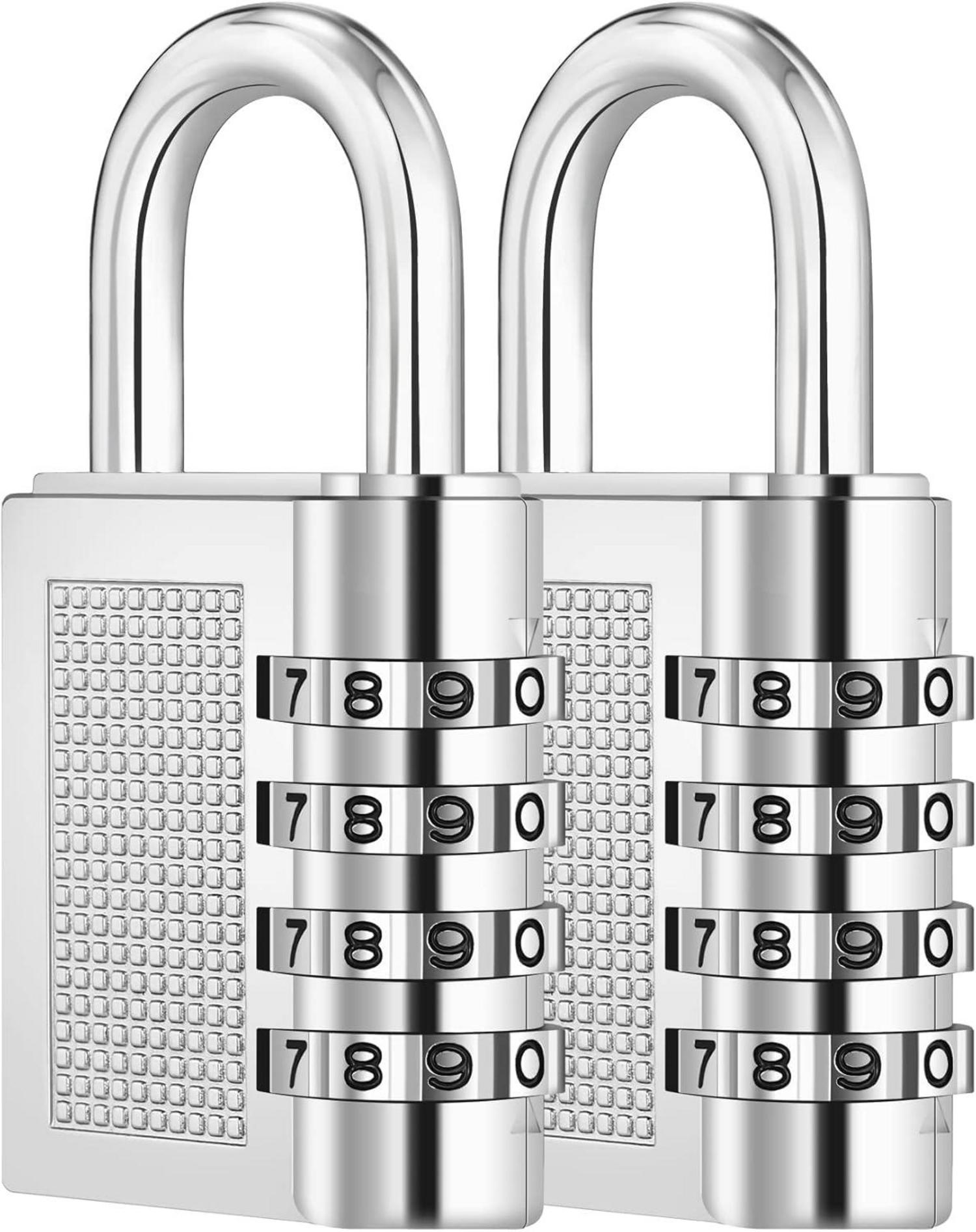 Zahlenschloss Vorhängeschloss 4 Stellig Wetterschutz 2er Set