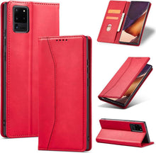 Schutzhülle Samsung Galaxy S20 Ultra Leder Kartenfach Ständer Rot