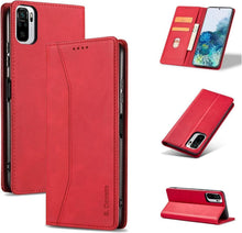 Schutzhülle mit Kartenfach für Xiaomi Redmi Note 10 4G in Rot