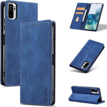 Handyhülle Xiaomi Redmi Note 10 4G Leder Brieftasche Blau