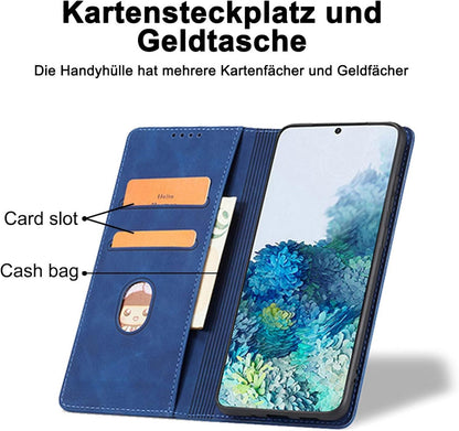 Handyhülle Xiaomi Redmi Note 10 4G Leder Brieftasche Blau
